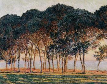 Claude Oscar Monet : Under the Pine Trees at the End of the Day